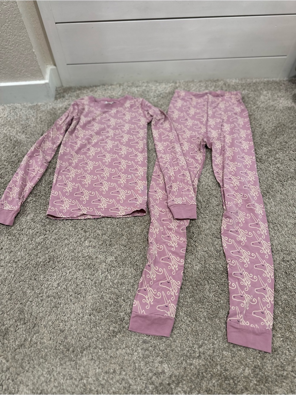 Hanna Andersson Pink Unicorn Print Long Sleeve Pajama Set